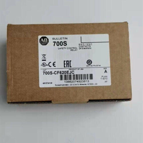 New Ab Allen-Bradley 700S-Cf620Ejc Ser A Safety Control Relay 10A 24V Dc Coil New Ab Allen-Bradley 700S-Cf620Ejc Ser A Safety Control Relay 10A 24V Dc Coil