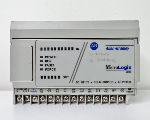 Allen Bradley 1761-L16Bwa Ser E Fr 1 Plc Micrologix 1000 Logic Controller