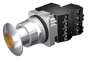 Siemens 52Pp2D9Gb Push Btn,30Mm,1.75Inmushroom,2Nc ,Amber G6351371