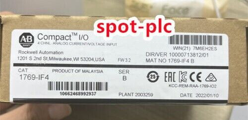 New Factory Sealed Ab 1769-If4 Ser  B Compactlogix 4-Ch Input Module