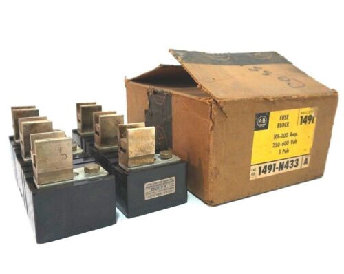 New Allen Bradley 1491-N433 Fuse Block Ser.A 1491N433 New Allen Bradley 1491-N433 Fuse Block Ser.A 1491N433