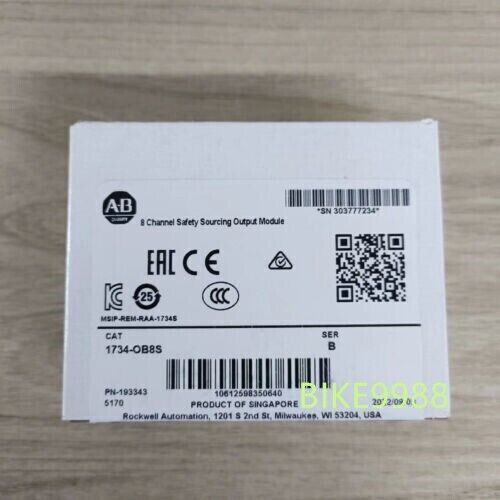 New Factory Sealed Ab 1734-Ob8S Ser B Point I/O Safety Output Module 1734Ob8S