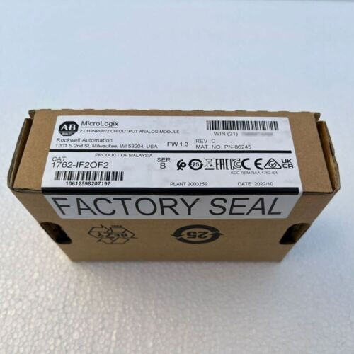 2022 New Allen-Bradley 1762-If2Of2 Ser B Micrologix 1200 I/O Module 1762If2Of2