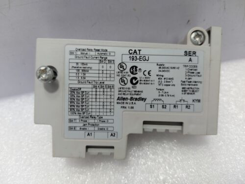 Allen Bradley 193-Egj E1 Plus Ground Fault/Jam Module Ser.A