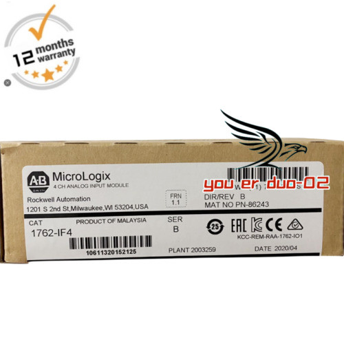 New & Sealed Allen-Bradley 1762-If4 Ser B Micrologix 4Ch Analog Intput Module Ab