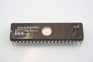 intel MD87C51 CHMOS Single-Chip 8-Bit Vintage Microcontroller 4Kb EPROM DIP 40P