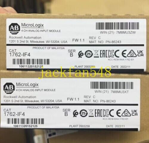 New 1762-If4 Allen-Bradley Micrologix 4 Point Analog Input Module 1762If4