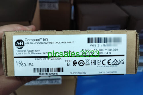 Ab 1769-If4 Ser B Compactlogix 4-Ch Input Module New Factory Sealed 1769If4