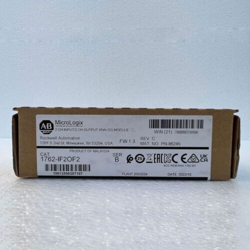 New  Allen-Bradley 1762-If2Of2 Micrologix 1200 I/O Module