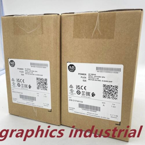 New Powerflex 525 25B-D1P4N104 0.4Kw 0.5Hp Ab Vfd 25B-D1P4N104