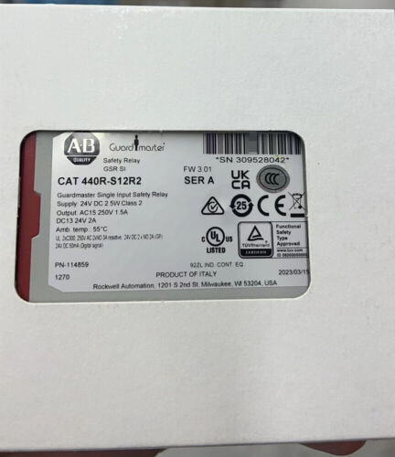 1Pcs New Allen Bradley 440R-S12R2 Guardmaster Safety Relay Gsr Ab 440R-S12R2