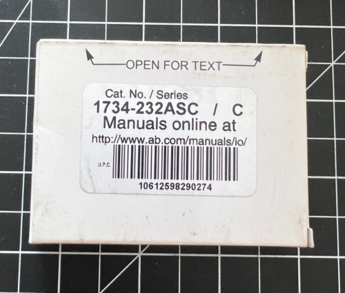 Allen-Bradley 1734-232Asc /C Ascii Interface Module, New 1Pc