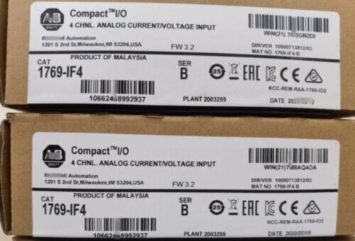 Allen-Bradley 1769-If4 Ser B Compactlogix 4-Ch Input Module New 1769If4 Ab