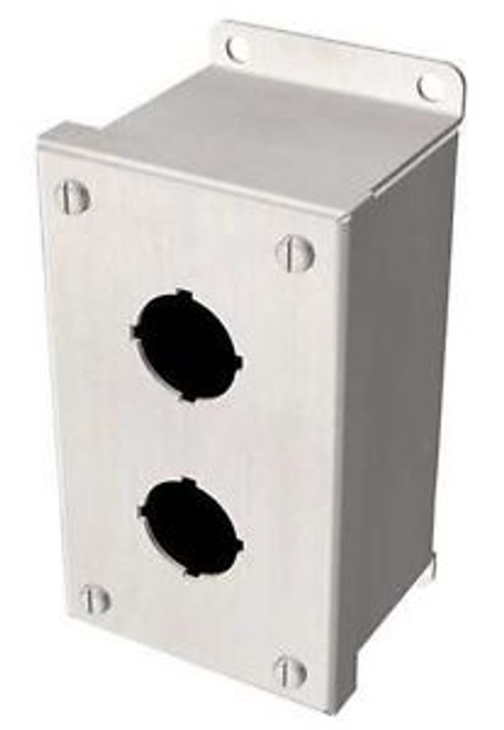 Rittal Pb02225M16 Pushbutton Enclosure,2 Hole,22Mm,316L Ss