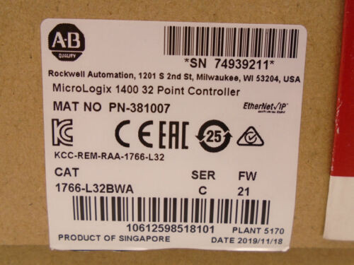 Allen Bradley 1766-L32Bwa Series C Plc Module