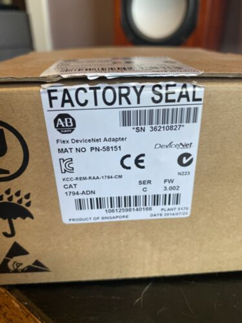 New Open Box Allen-Bradley 1794-Adn Flex I/O Devicenet Adapter Module Us