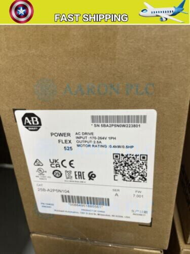1Pcs 25B-A2P5N104 Allen Bradley 525 Ac Drive New  Factory Sealed
