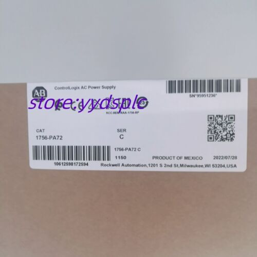 New Allen-Bradley 1756-Pa72 Ser C Controllogix Ac Power Supply Ab 1756Pa72