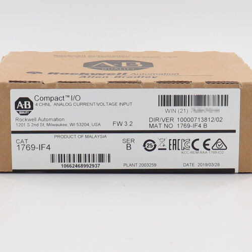 Allen-Bradley 1769-If4 Compactlogix 4Ch Analog Input Module 1769If4 Sealed Ab