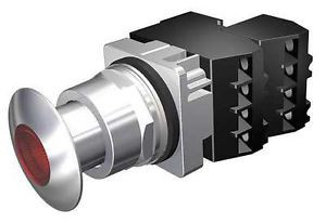 Siemens 52Pp2J2Gb Push Btn,30Mm,1.75Inmushroom,2Nc ,Red G6352044