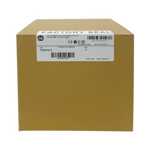 New Sealed Allen-Bradley 1756-Pa72 /B Controllogix Ac Power Supply 1756Pa72