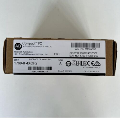 1769-If4Xof2 Allen-Bradley Compactlogix High Speed 4 In/2 Out Analog Module New