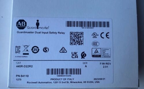 Allen-Bradley 440R-D22R2 Guardmaster Dual Input Di Safety Relay Us Shipping