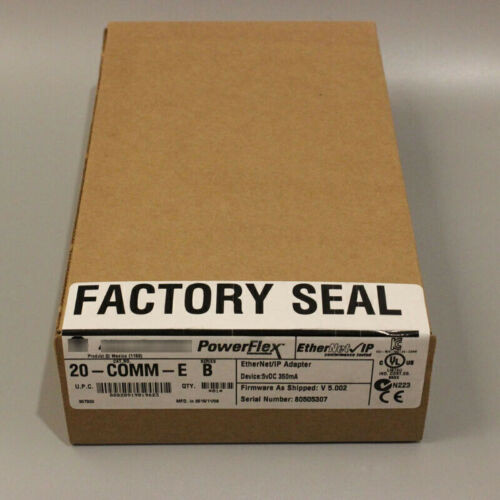 2022 New Sealed Allen Bradley 20-Comm-E Ser B Ethernet/Ip Adapter