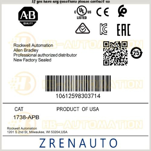 1738-Apb Allen Bradley Armorpoint Profibus Network Adaptor #Zypl