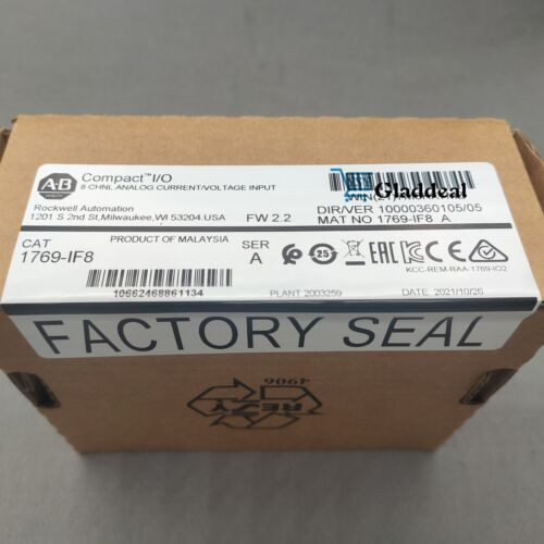 New 2020-2021 Allen-Bradley Compactlogix 8 Pt Analog Input Module 1769-If8 Ser A