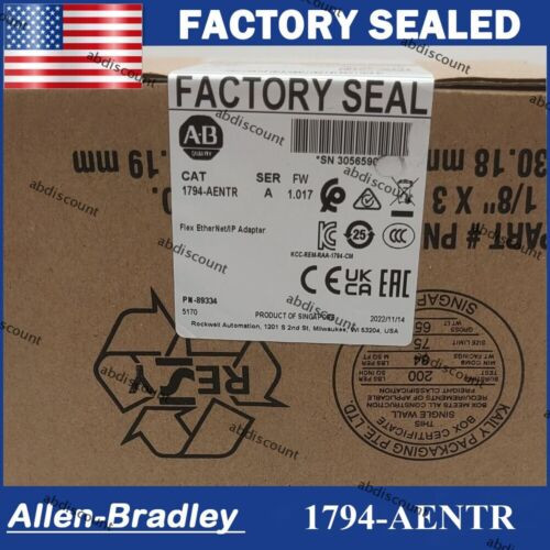 New Factory Sealed Allen Bradley 1794-Aentr A 1.017 Flex I/O Ethernet/Ip Module