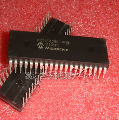 10pcs PIC18F4550-I/P PIC18F4550 Microchip DIP-40 FLASH Microcontroller