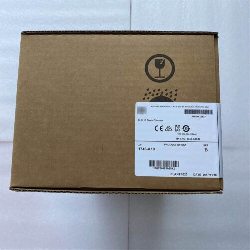 New Factory Sealed Ab 1746-A10 Ser B Slc 500 10-Slot Rack Chassis Plc Module