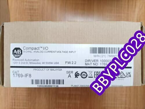 New Factory Sealed Ab 1769-If8/A Compactlogix 8 Pt Analog Input Module