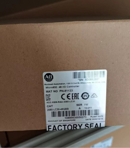 1Pc Brand New Micro830 48 I/O Controller 2080-Lc30-48Qbb