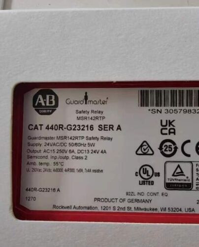 New Allen Bradley 440R-G23216 Guardmaster Msr142Rtpafety Relay 440Rg23216