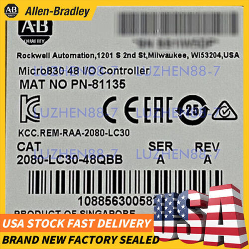 Ab New Sealed 2080-Lc30-48Qbb Micro830 48 I/O Controller