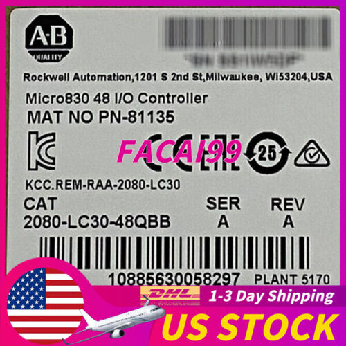 Ab 2080-Lc30-48Qbb Micro830 48 I/O Controller New Sealed