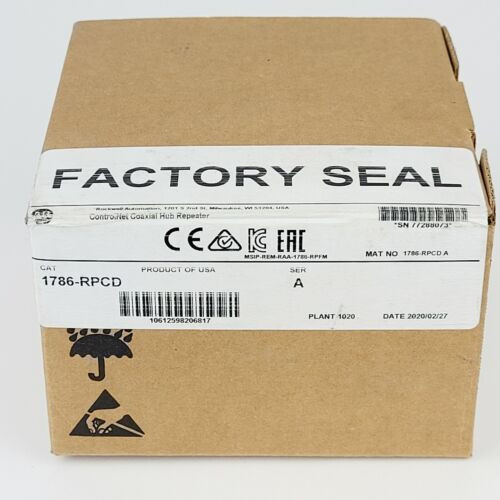 New Sealed Allen Bradley 1786-Rpcd Controlnet Coaxial Hub Repeater