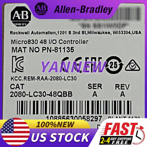AB 2080-LC30-48QBB Micro830 48 I/O Controller Brand New