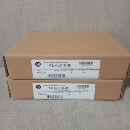 New Factory Sealed Ab 1756-L63 /B Controllogix 8Mb Memory Controller Plc 1756L63