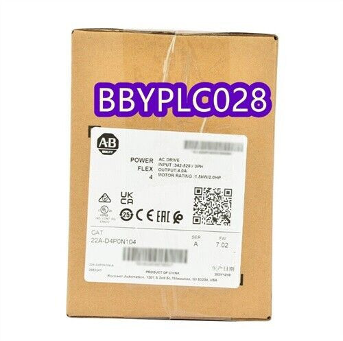 New Sealed Ab 22A-D4P0N104 / A Powerflex 4 1.5Kw 2.0Hp Ac Drive