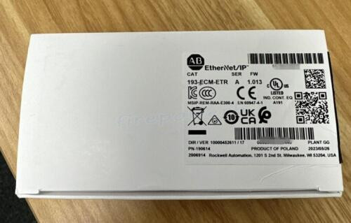 New Sealed Allen-Bradley 193-Ecm-Etr Ethernet / Ip Comm Module Ab 193Ecmetr