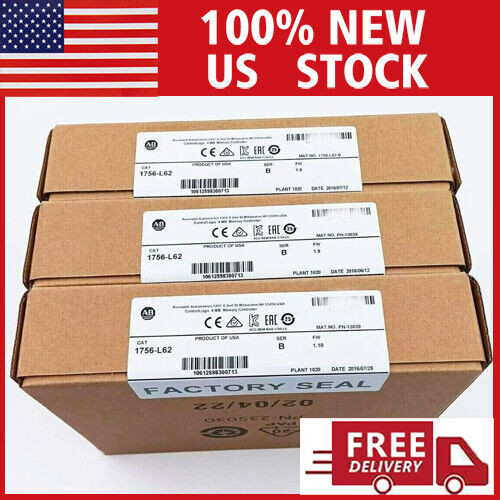 Ab 1756-L62 /B Controllogix Processor Unit Controller New Factory Sealed Tx