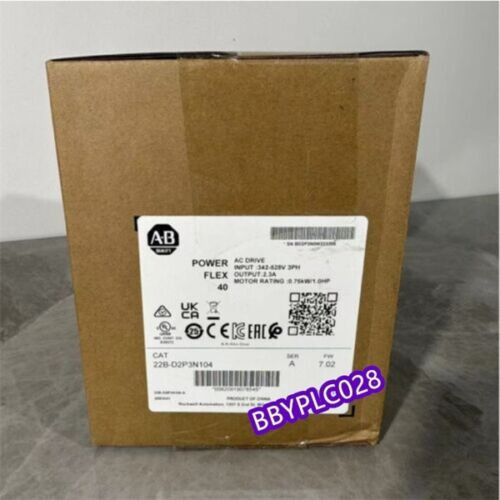 New Factory Sealed Ab 22B-D2P3N104 / A Powerflex 40 0.75 Kw 1 Hp Ac Drive
