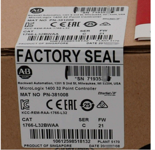 New Factory Sealed 1766-L32Bwaa /C Micrologix 1400 32 Point Controller