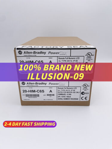 New Sealed Allen Bradley 20-Him-C6S Ser. A Powerflex Panel Mount Lcd Him