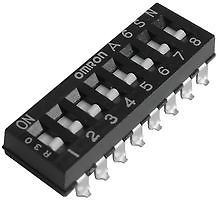 Omron Electronic Components A6Sn-0102-P Dip Switch, 10, Spst, Flu...