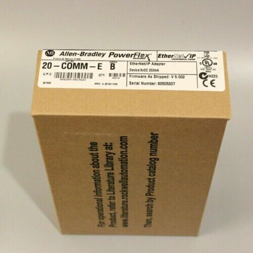 New Factory Sealed Allen Braley 20-Comm-E Ser B Ethernet / Ip Adaptor 20Comme