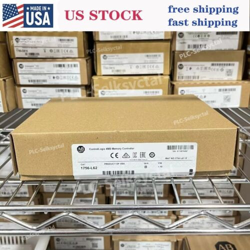New Sealed Allen-Bradley 1756-L62 Ser B Controllogix Processor Unit Controller